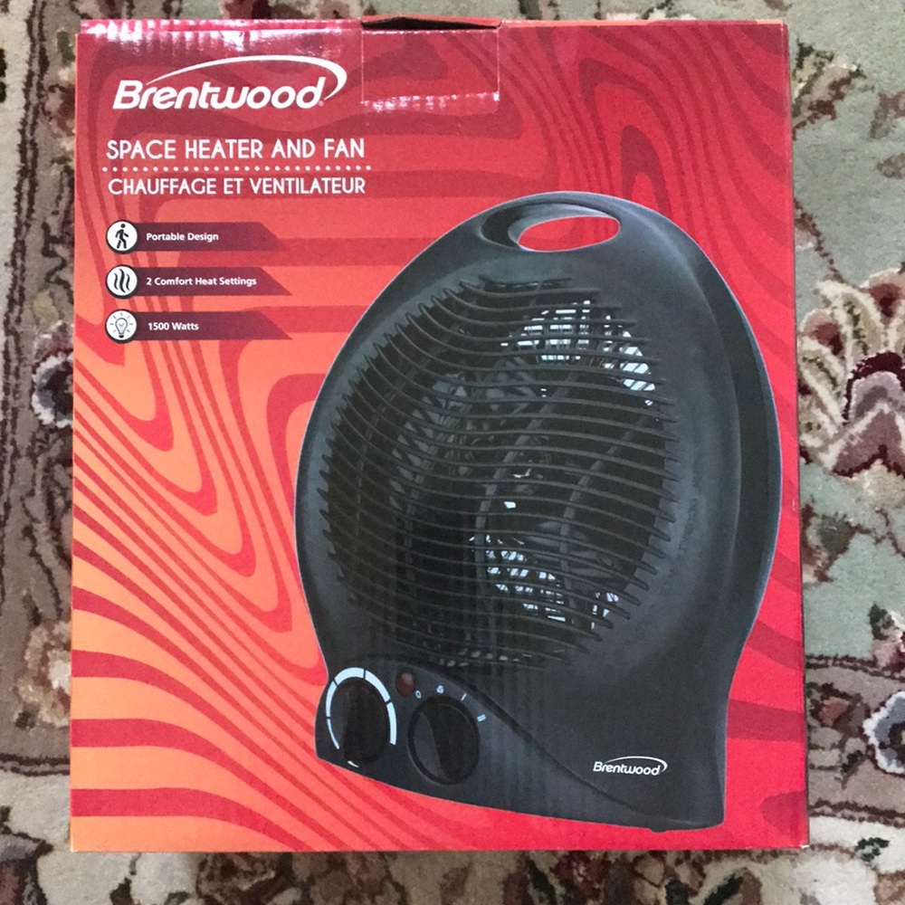 Brentwood Space Heater and Fan -BNIB